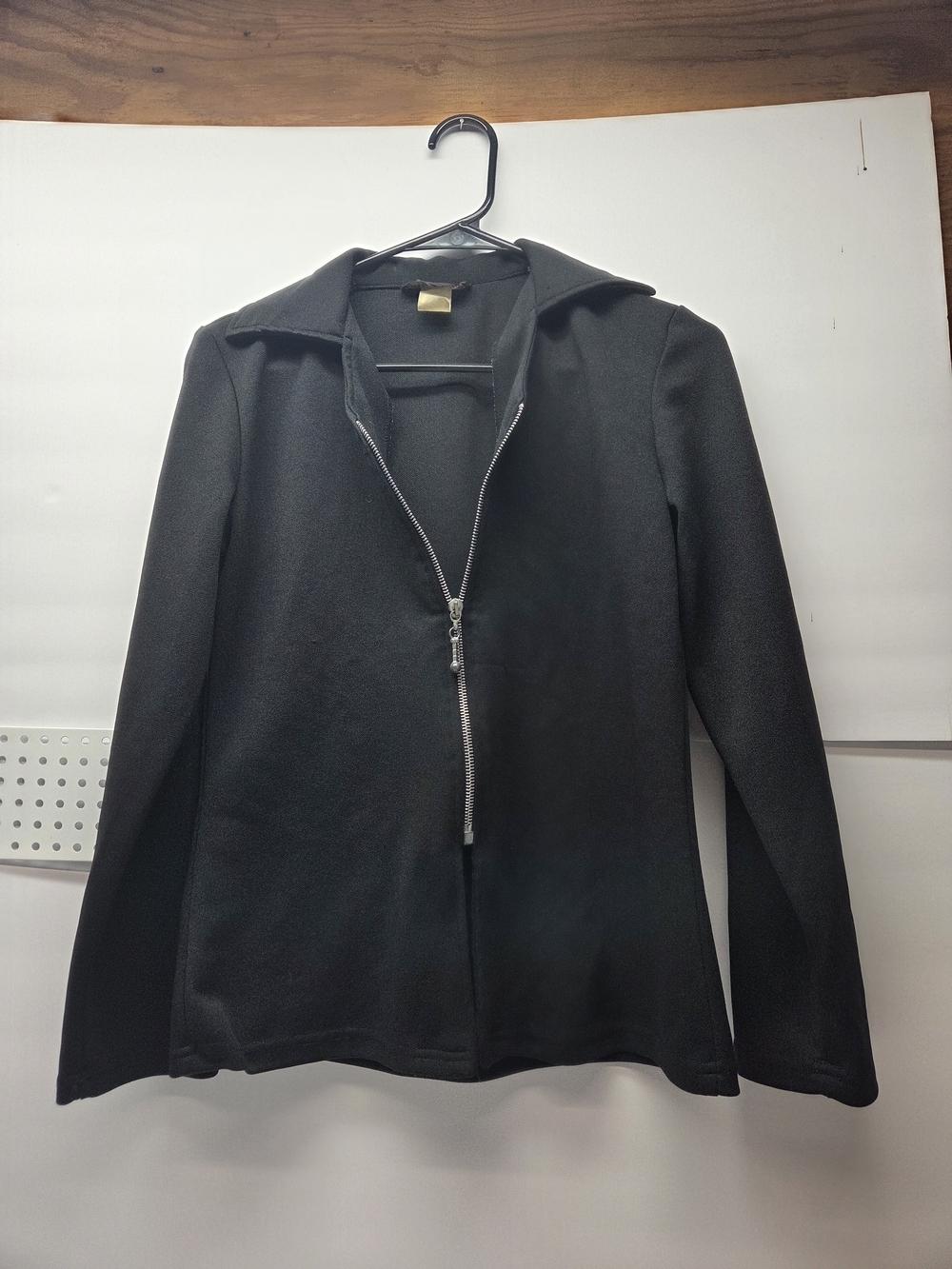 Foxy Fire Black Zip-Front Jacket with Red Logo Tag